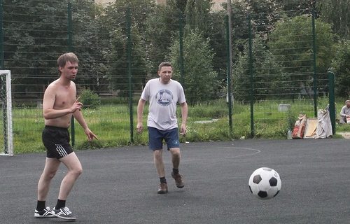 В Подмосковной Тарасовке состоялась очередная тренировка футбольной секции